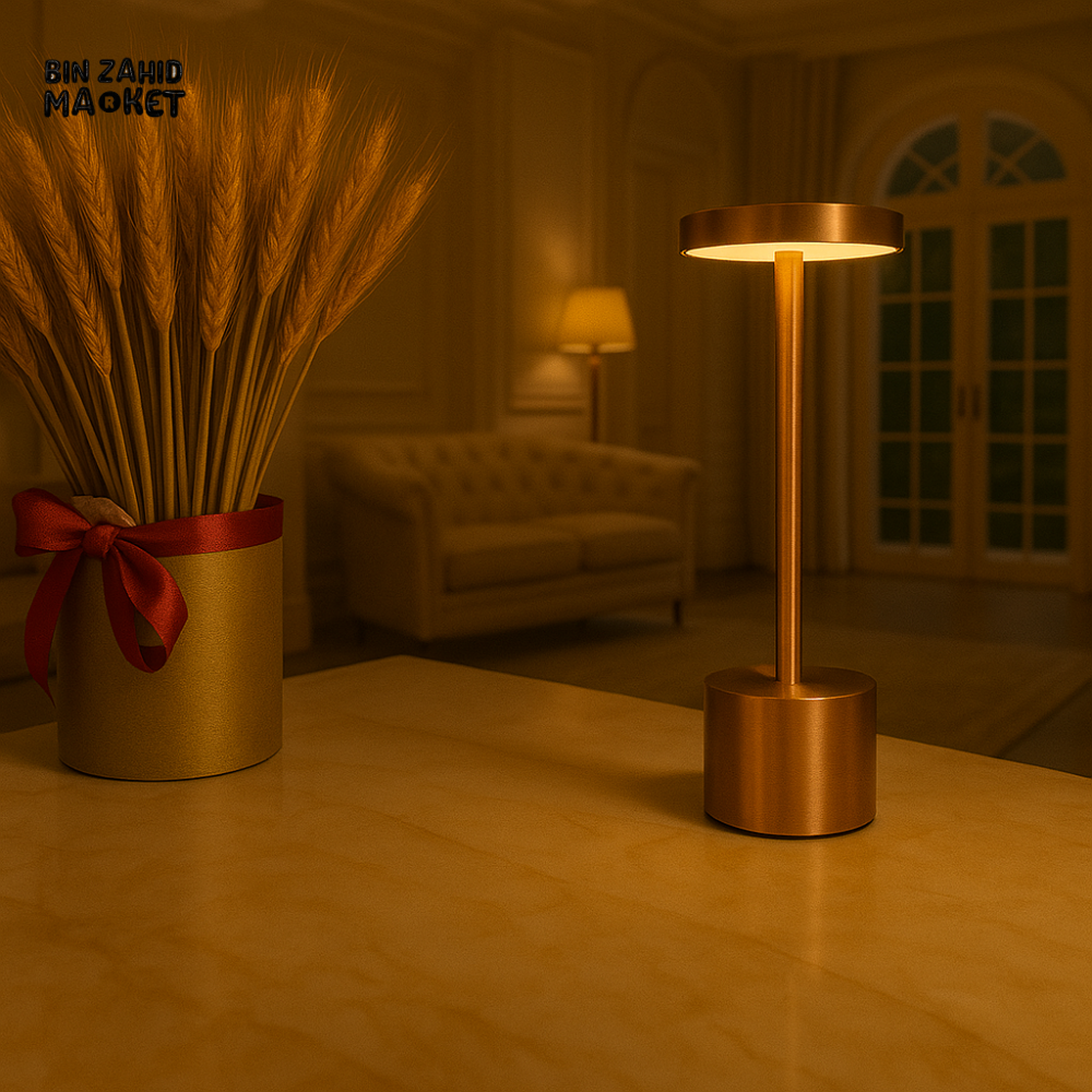LUXURY METAL TABLE LAMP – MODERN TOUCH CONTROL LED DESIGN