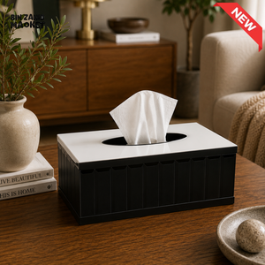 LUXURY MODERN ACRYLIC TISSUE BOX HOLDER - BLACK