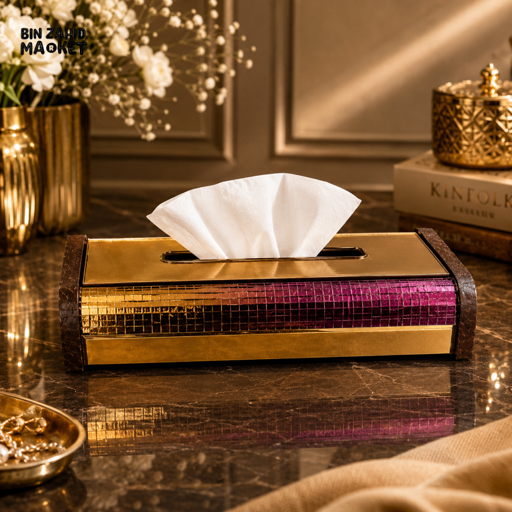 LUXURY MOSAIC DECORATIVE TISSUE BOX HOLDER