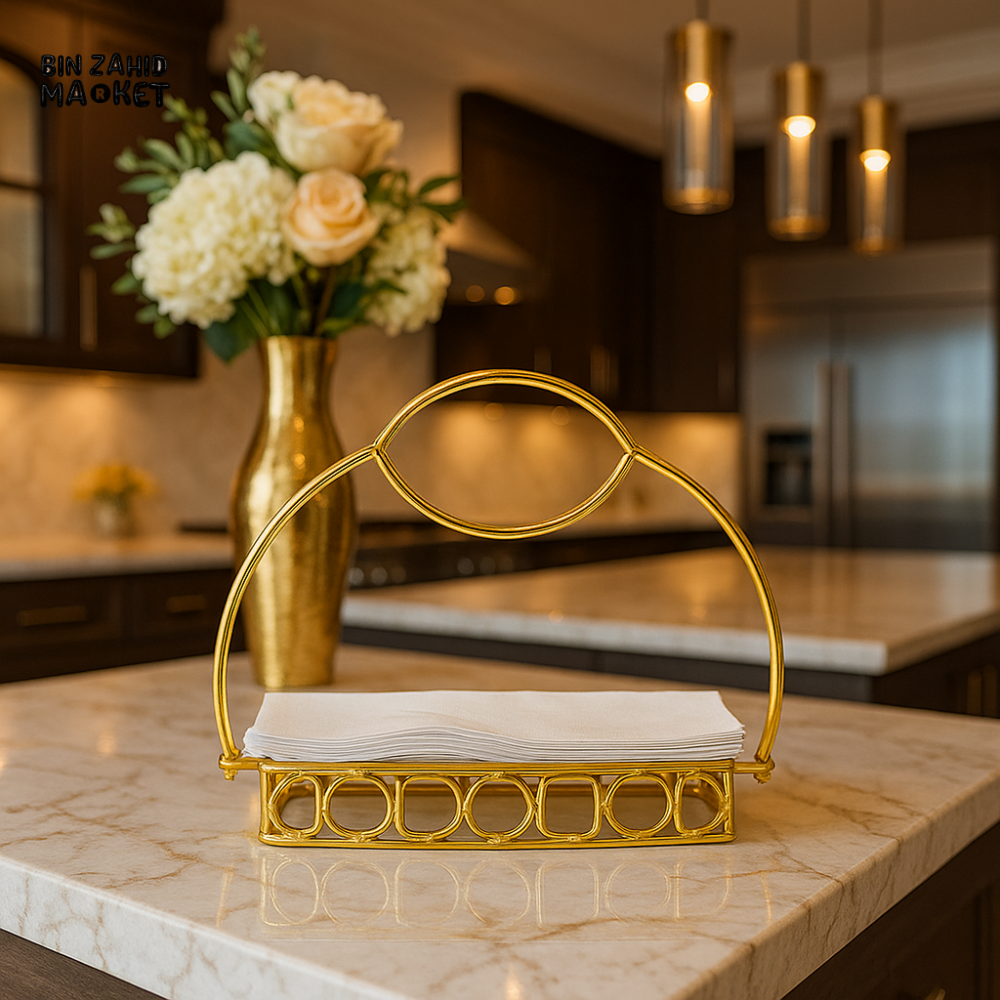 LUXURY SERVING PLATE WITH GOLDEN STAND | ELEGANT DINNERWARE FOR HOME & EVENTS
