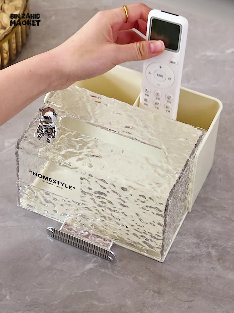 LUXURY TISSUE BOX – GLACIER PATTERN, LIVING ROOM & BATHROOM