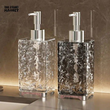 LUXURY TRANSPARENT SOAP DISPENSER BOTTLE – REUSABLE HAND PUMP FOR SHOWER GEL SHAMPOO & LIQUID SOAP ARTICLE 1