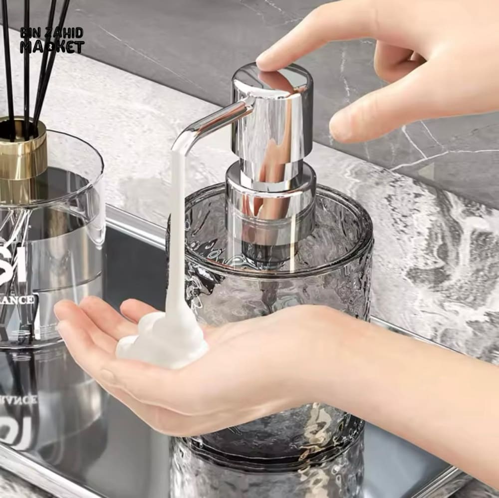 LUXURY TRANSPARENT SOAP DISPENSER BOTTLE – REUSABLE HAND PUMP FOR SHOWER GEL SHAMPOO & LIQUID SOAP ARTICLE 2