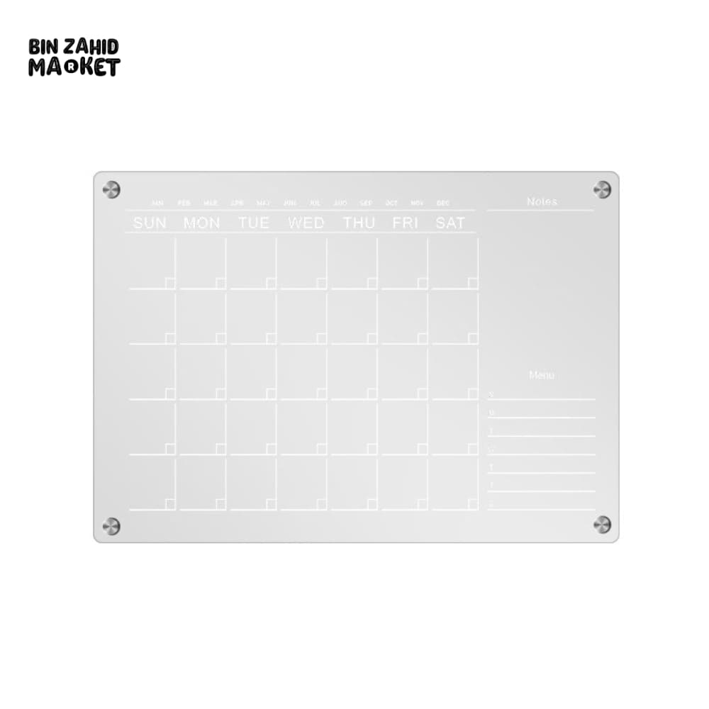 MAGNETIC DRY ERASE REFRIGERATOR BOARD – CALENDAR PLANNER & NOTES