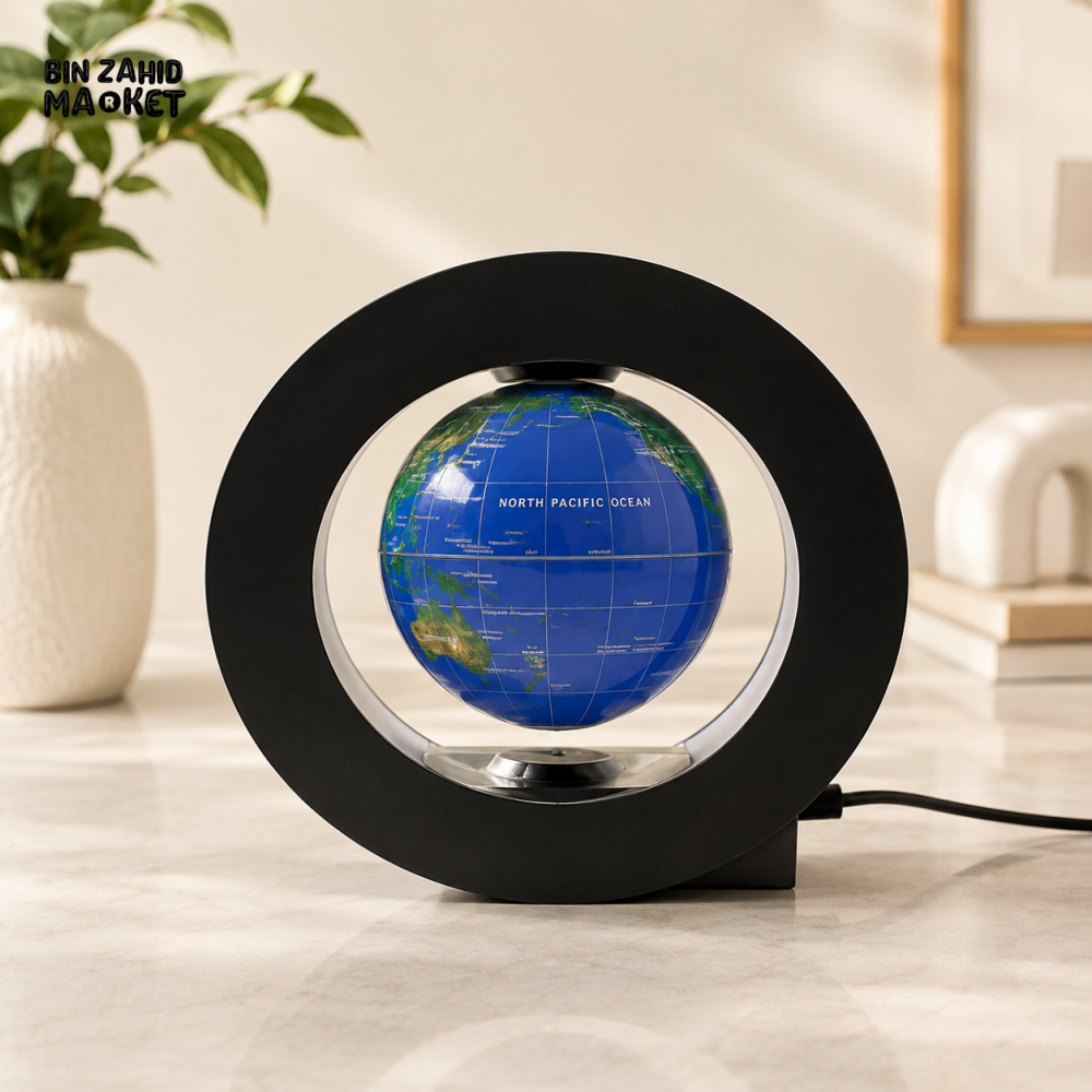 MAGNETIC LEVITATING GLOBE WITH ROUND DISPLAY FRAME
