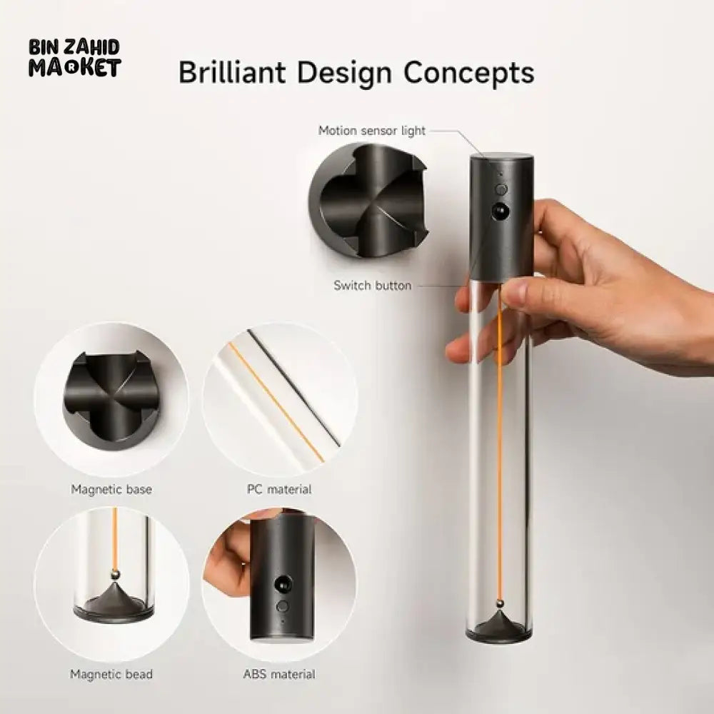 MAGNETIC WALL-STICKING WIRE LIGHT – TOUCHABLE CORDLESS LED DESK & NIGHT LIGHT FOR ROOM DECOR