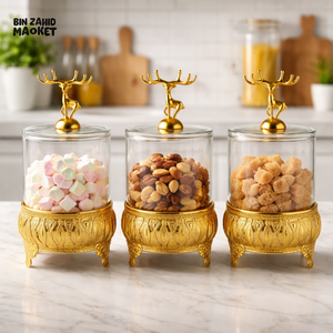 MAJESTIC REINDEER 3 PIECES JARS SET