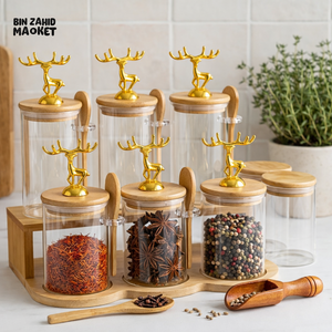 MAJESTIC REINDEER JARS SET - 6 PIECES