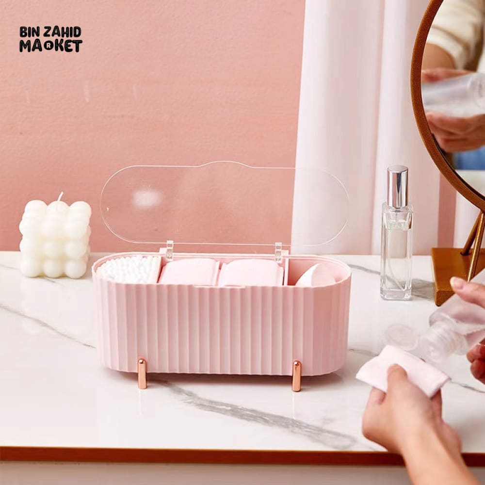 MAKEUP BRUSH & BEAUTY TOOL ORGANIZER – DESKTOP HOLDER FOR COTTON PADS, SWABS & SPONGES