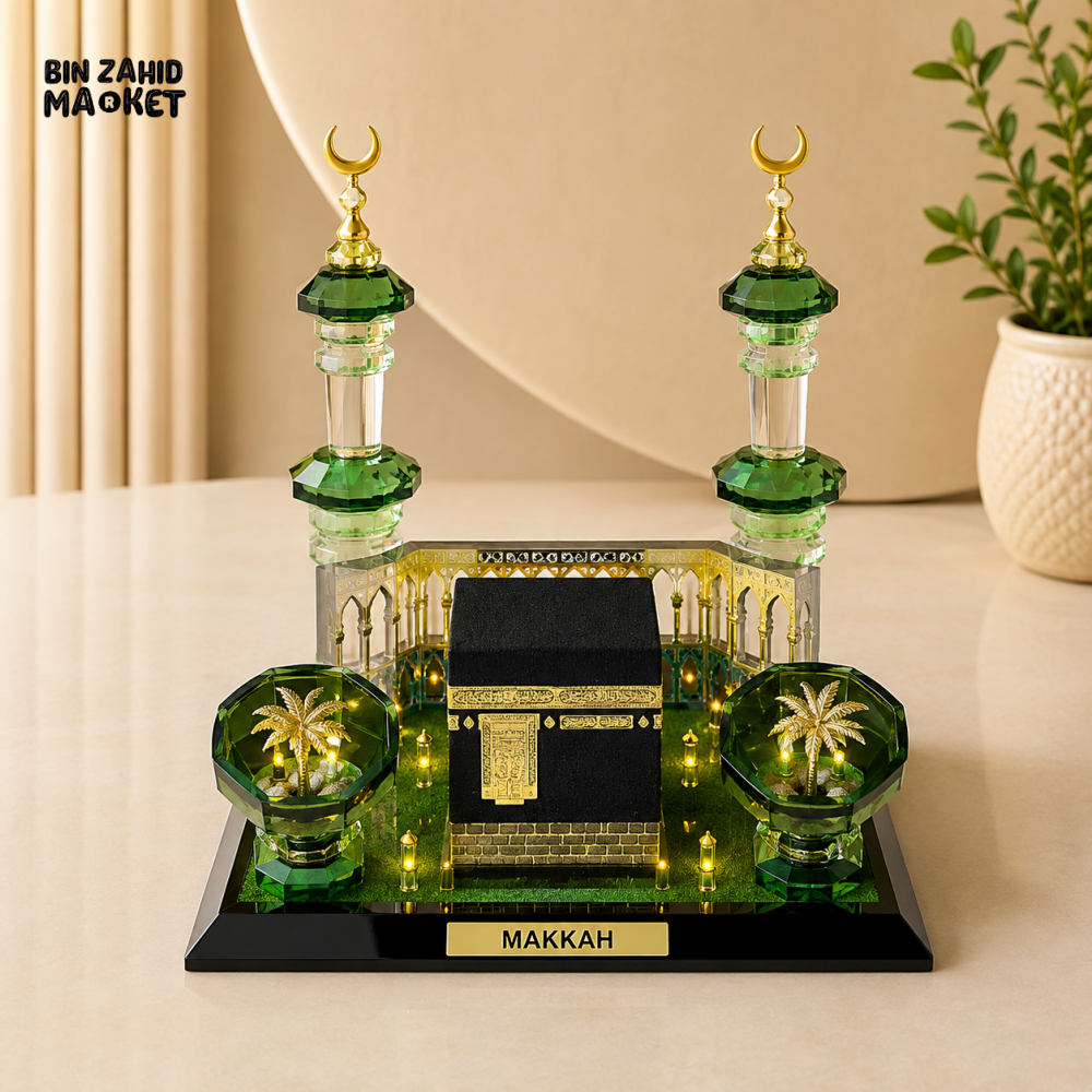 MAKKAH KAABA DOUBLE MINARET MINIATURE DECORATIVE DISPLAY