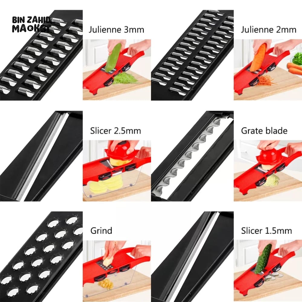MANDOLINE 6IN1 VEGETABLE GRATER