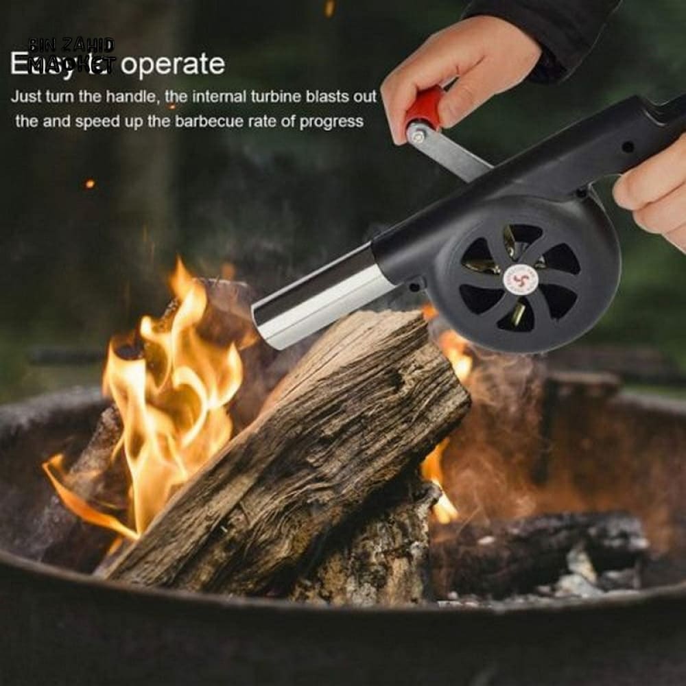 MANUAL BARBECUE BLOWER BBQ FAN FOR OUTDOOR CAMPING & PARTY