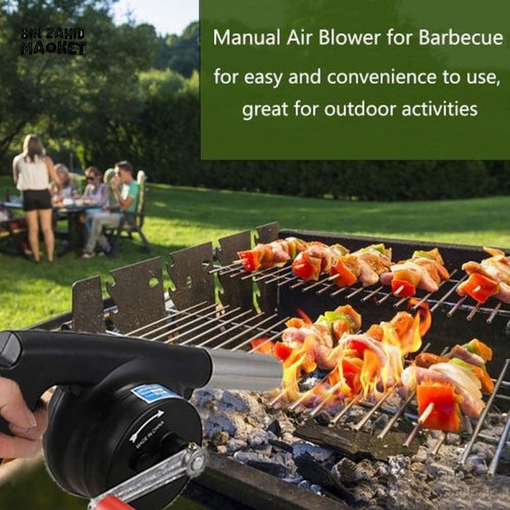 MANUAL BARBECUE BLOWER BBQ FAN FOR OUTDOOR CAMPING & PARTY