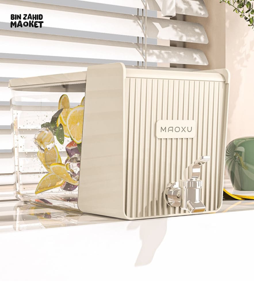 MAOXU FRUIT INFUSED WATER DISPENSER – LUXURY COUNTERTOP BEVERAGE CONTAINER WITH TAP FOR LEMON, MINT & ICE DRINKS