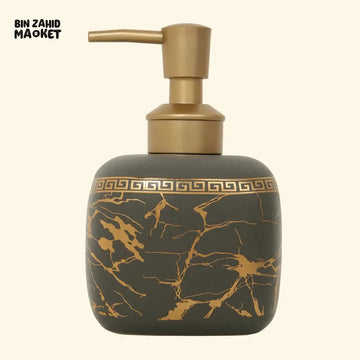 MARBLE SOAP DISPENSER LUXURY BATHROOM COUNTERTOP ACCESSORY - GREY