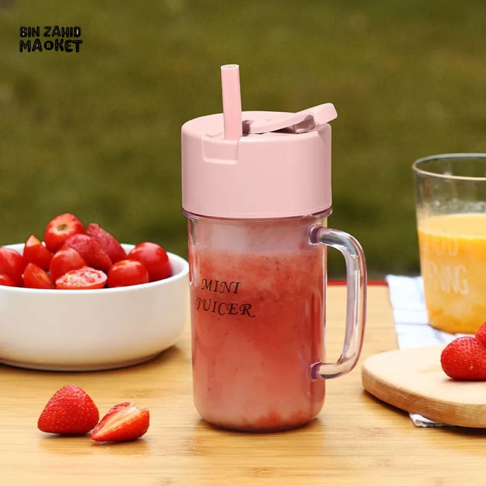 MASON JUICER BLENDER WITH STRAW