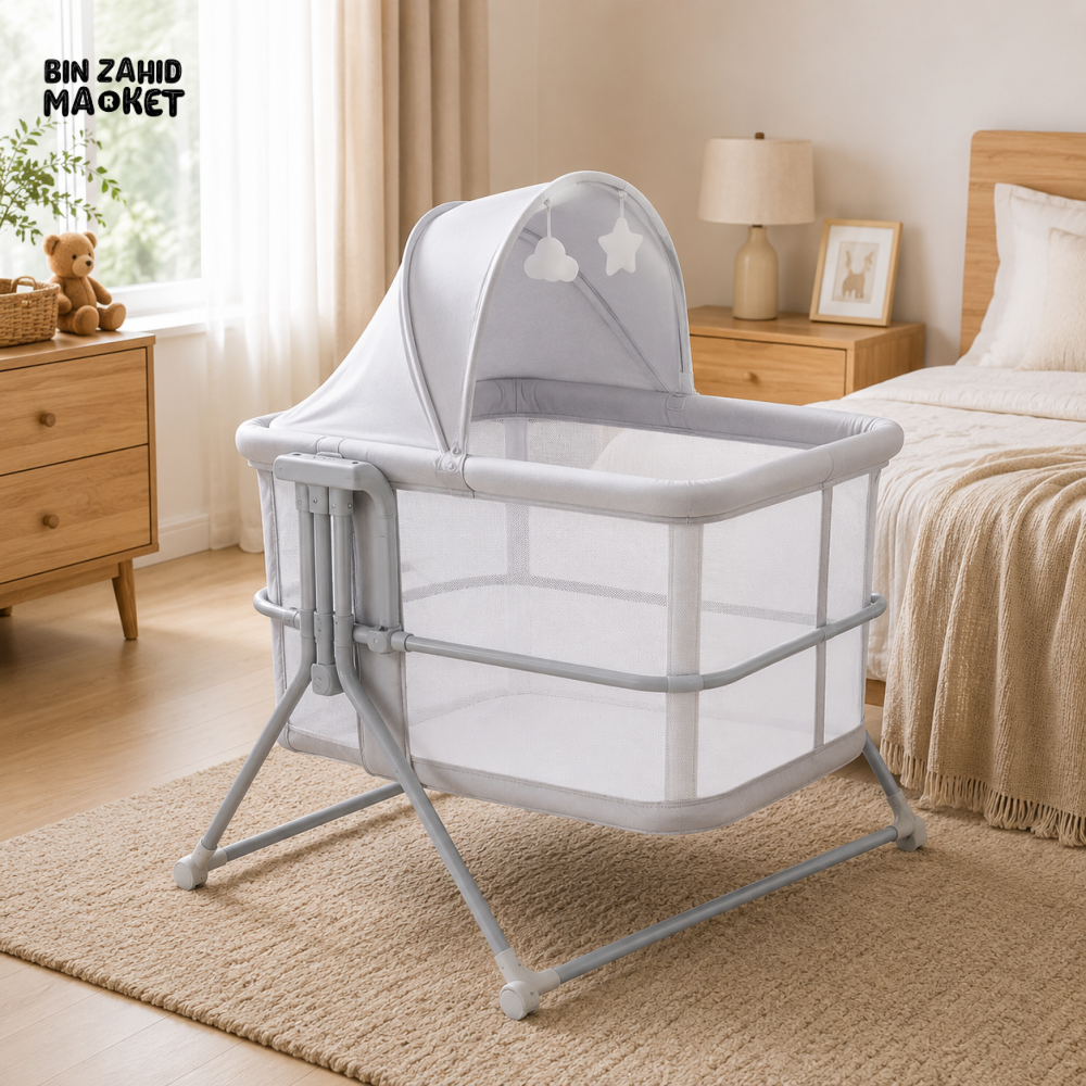 MASTELA 3-IN-1 BEDSIDE SLEEPER BASSINET - WHITE