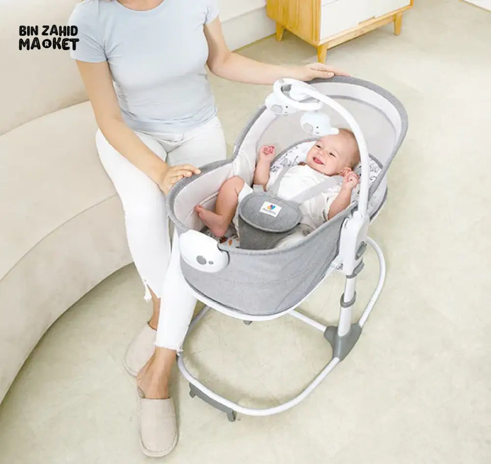 MASTELA 6-IN-1 DELUXE MULTI-FUNCTIONAL BASSINET ELECTRIC BABY SWING