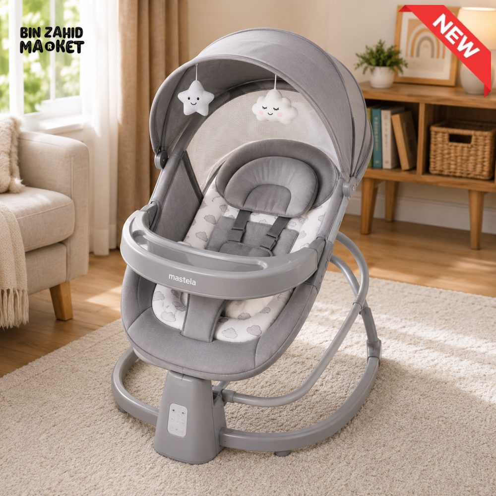 MASTELA ELECTRIC BABY SWING CHAIR - GREY