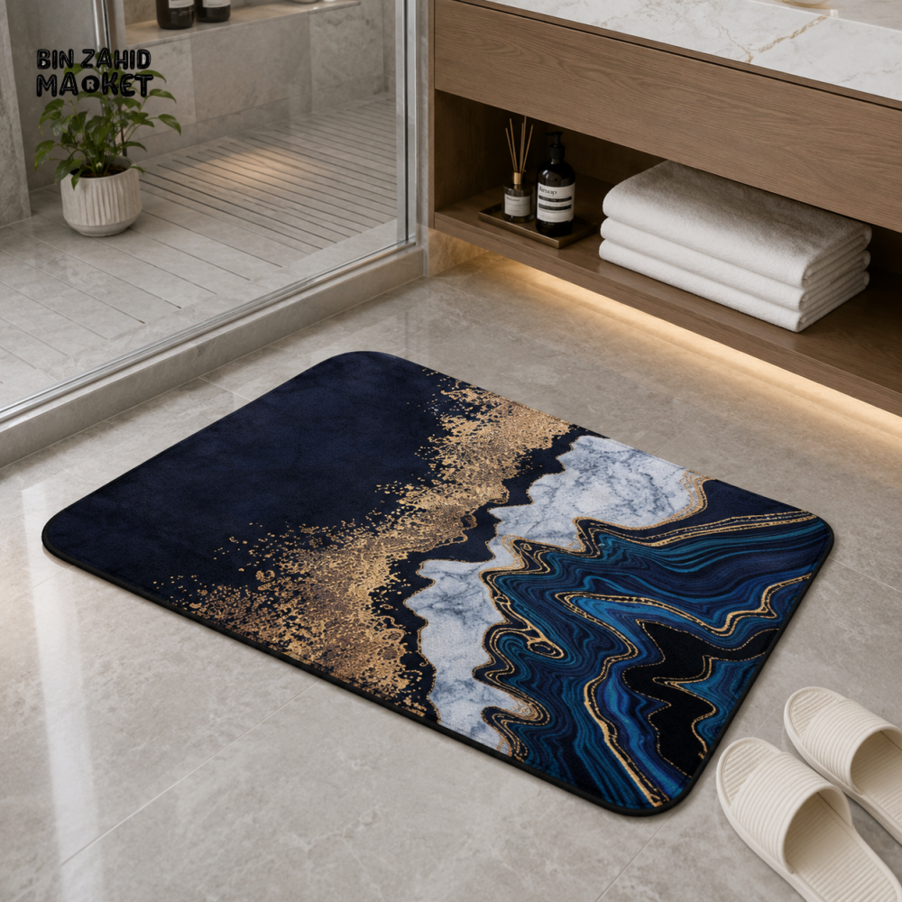 MATRUGS ABSTRACT MARBLE FLOOR MAT - 2ft × 1.25ft