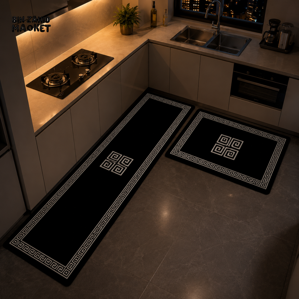 MATRUGS GEOMETRIC KITCHEN FLOOR MAT SET - MEDIUM - 4 Length / 1.25 Ft