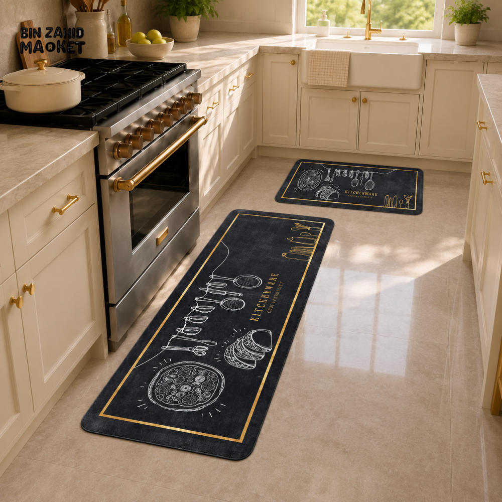 MATRUGS KITCHEN PRINT KITCHEN MAT SET - MEDIUM - 4 Length / 1.25 Ft - Door Mats