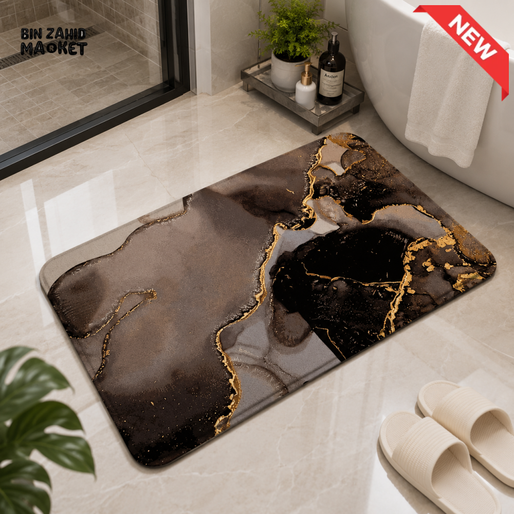 MATRUGS LUXURY MARBLE DESIGN BATHROOM FLOOR MAT - 2ft × 1.25ft