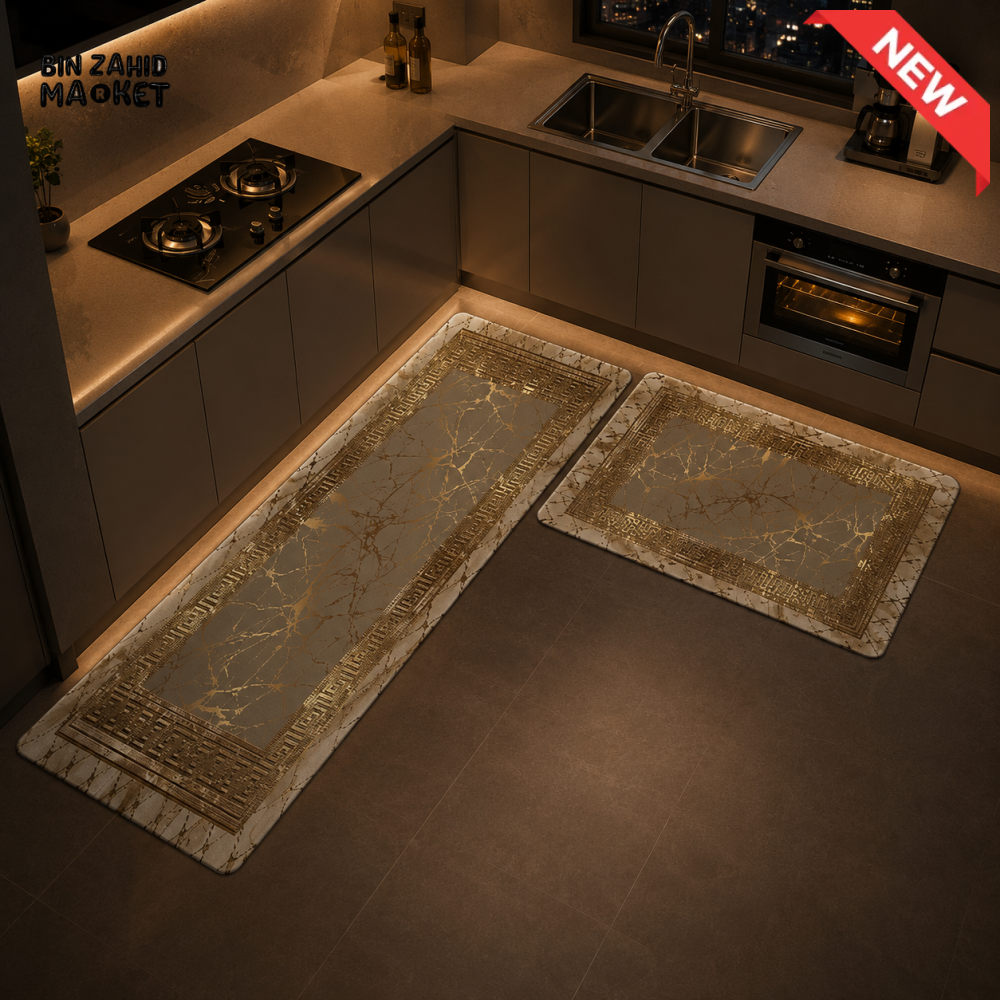 MATRUGS LUXURY MARBLE KITCHEN FLOOR MAT SET - MEDIUM - 4 Length / 1.25 Ft