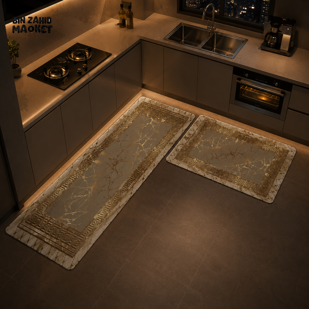 MATRUGS LUXURY MARBLE KITCHEN FLOOR MAT SET - MEDIUM - 4 Length / 1.25 Ft