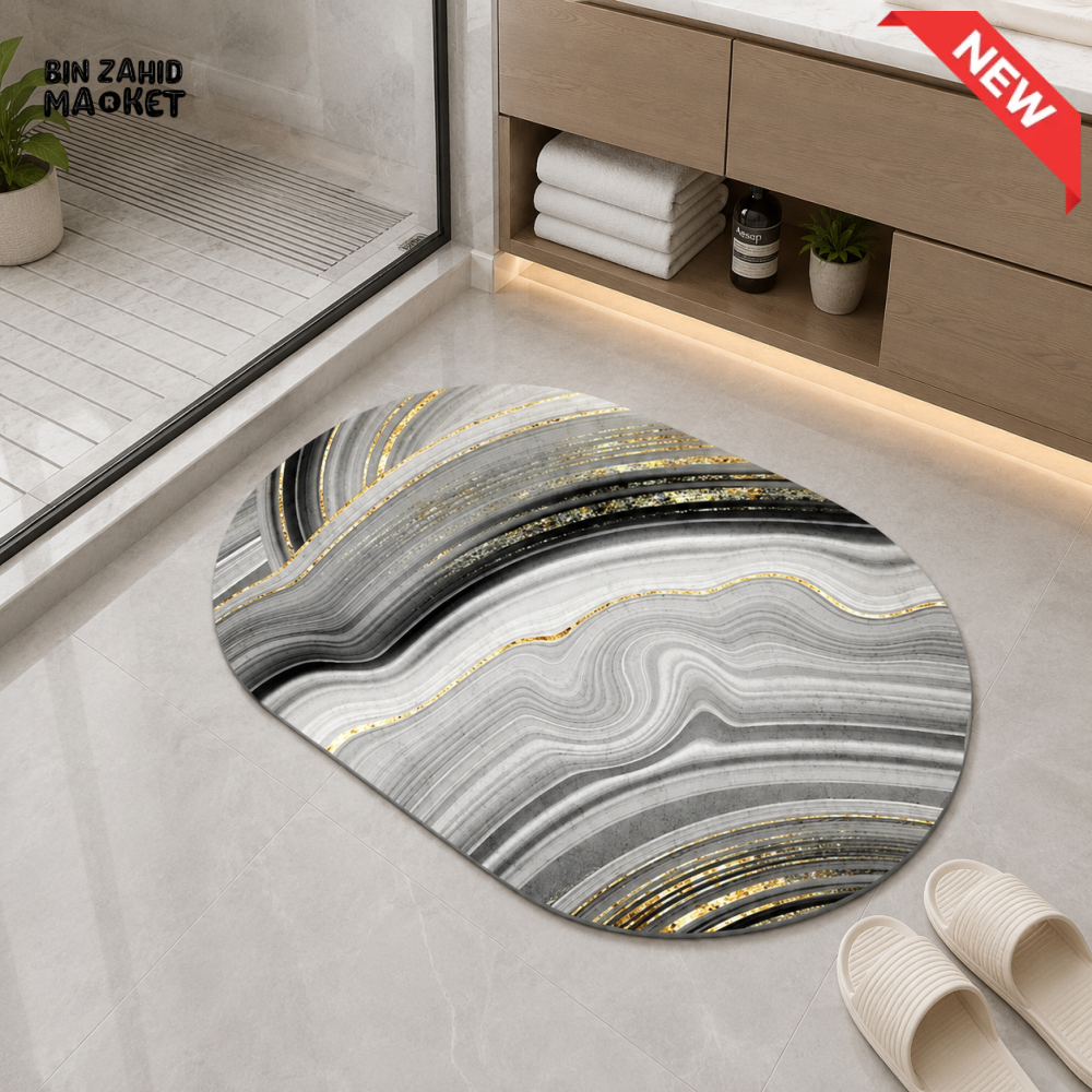 MATRUGS MARBLE WAVE FLOOR MAT - 2ft × 1.25ft