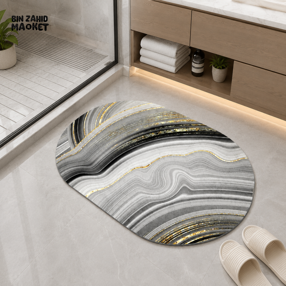 MATRUGS MARBLE WAVE FLOOR MAT - 2ft × 1.25ft