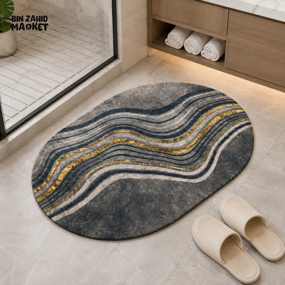 MATRUGS MODERN WAVE FLOOR MAT - 2ft × 1.25ft