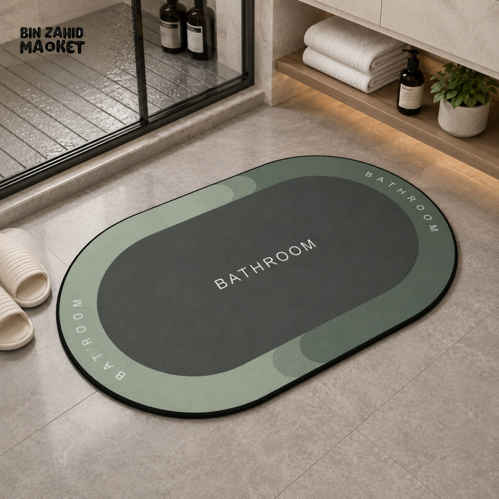 MATRUGS OVAL BATHROOM FLOOR MAT - 2ft × 1.25ft