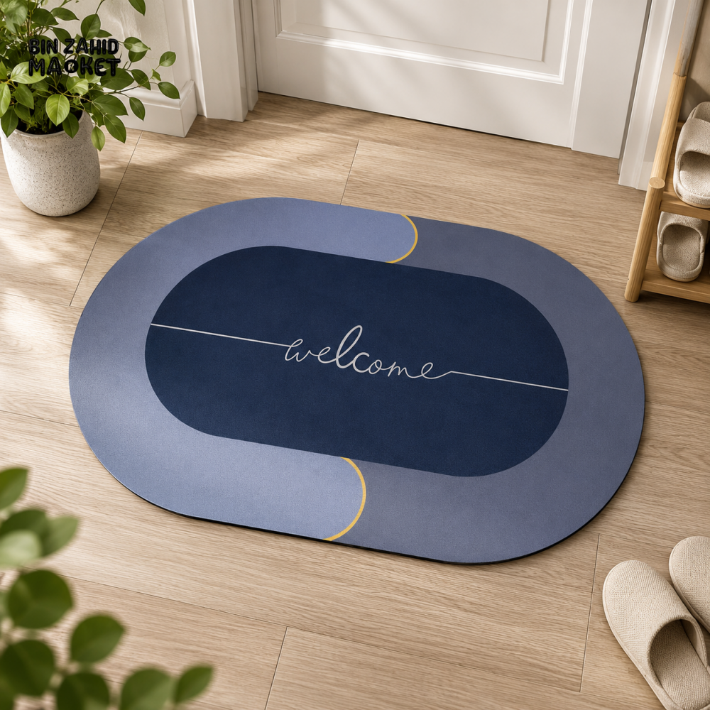 MATRUGS OVAL WELCOME FLOOR MAT - 2ft × 1.25ft