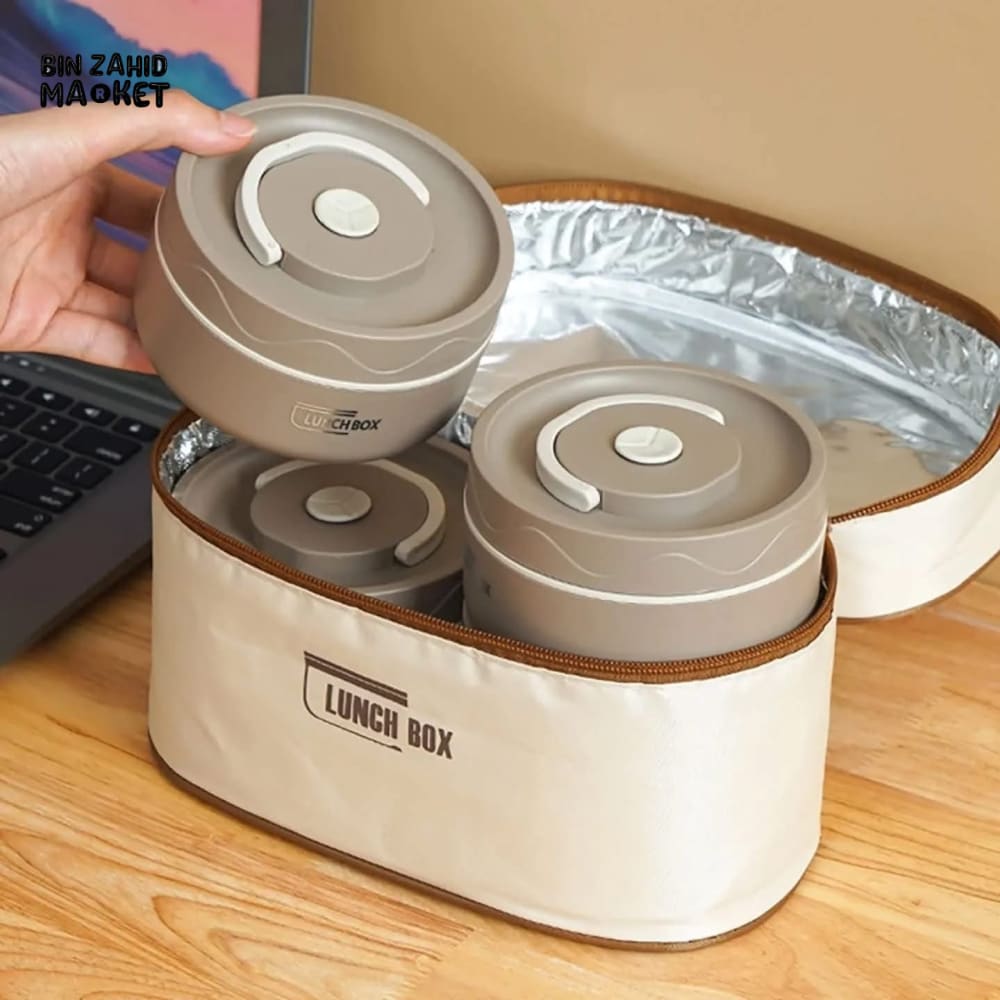 MEAL BAG THERMAL LUNCH BOXES WITH INSULATION BAG – PREMIUM SUS304 STAINLESS STEEL