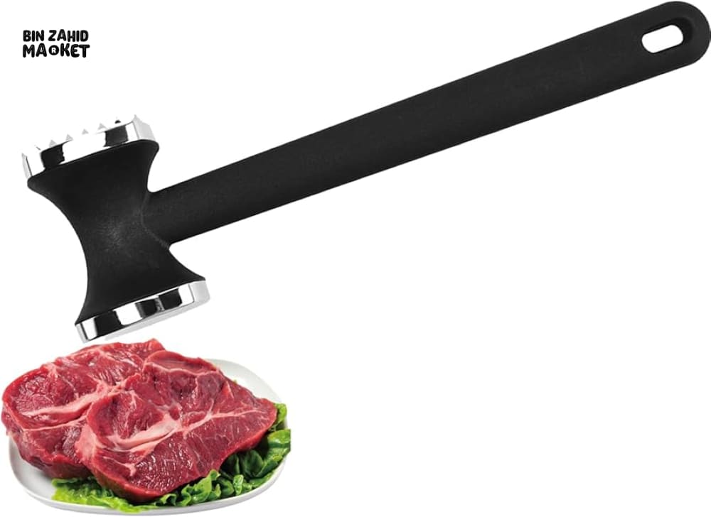 MEAT TENDERIZER HAMMER DOUBLE-SIDED COMFORT GRIP MALLET HEAVY DUTY FOR STEAK & CHICKEN