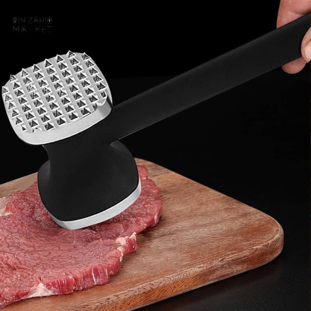 MEAT TENDERIZER HAMMER DOUBLE-SIDED COMFORT GRIP MALLET HEAVY DUTY FOR STEAK & CHICKEN
