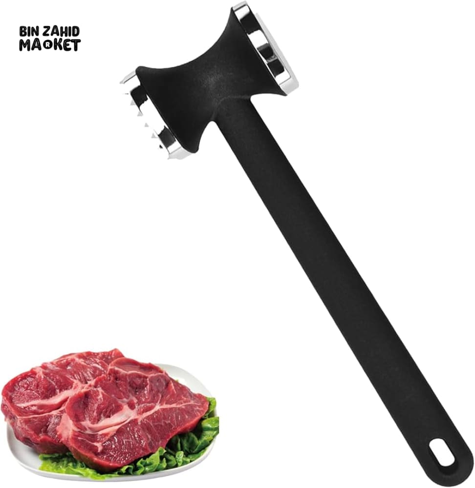 MEAT TENDERIZER HAMMER DOUBLE-SIDED COMFORT GRIP MALLET HEAVY DUTY FOR STEAK & CHICKEN