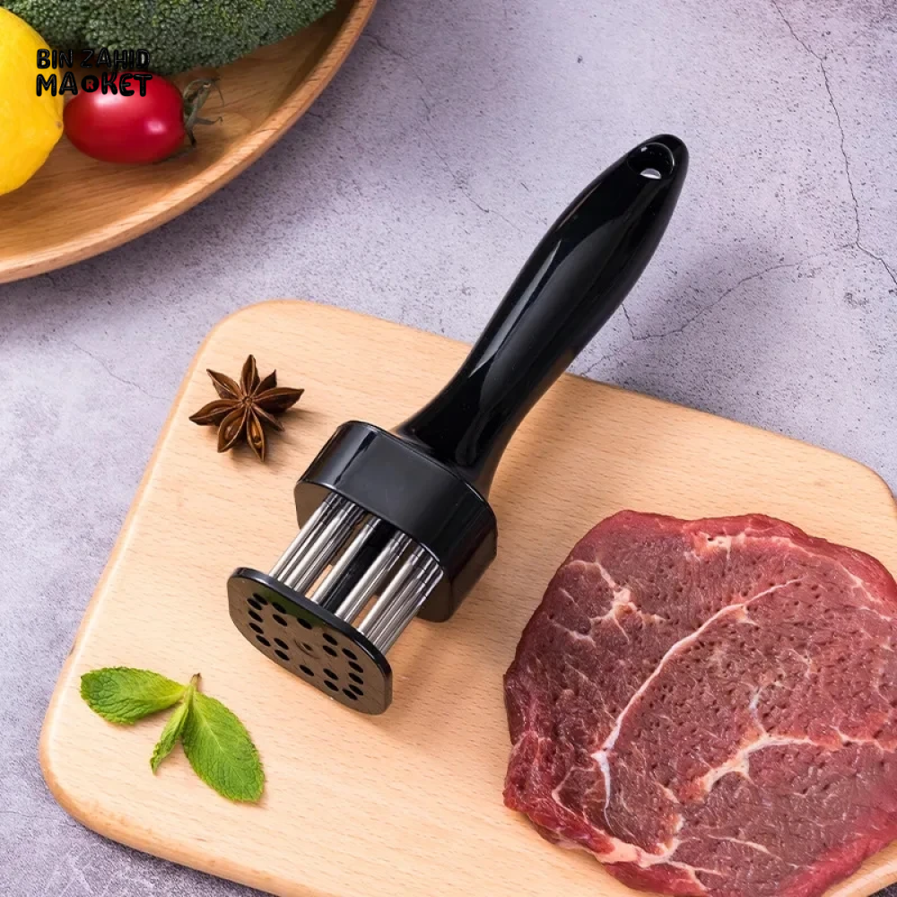 MEAT TENDERIZER NEEDLE & STAINLESS STEEL HAMMER KITCHEN TOOL