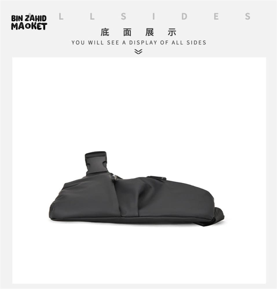 MEN’S ANTI-THEFT TRIANGULAR LEATHER SLING BAG – CLOSE-FITTING CROSSBODY SHOULDER BAG WITH CARD WALLET