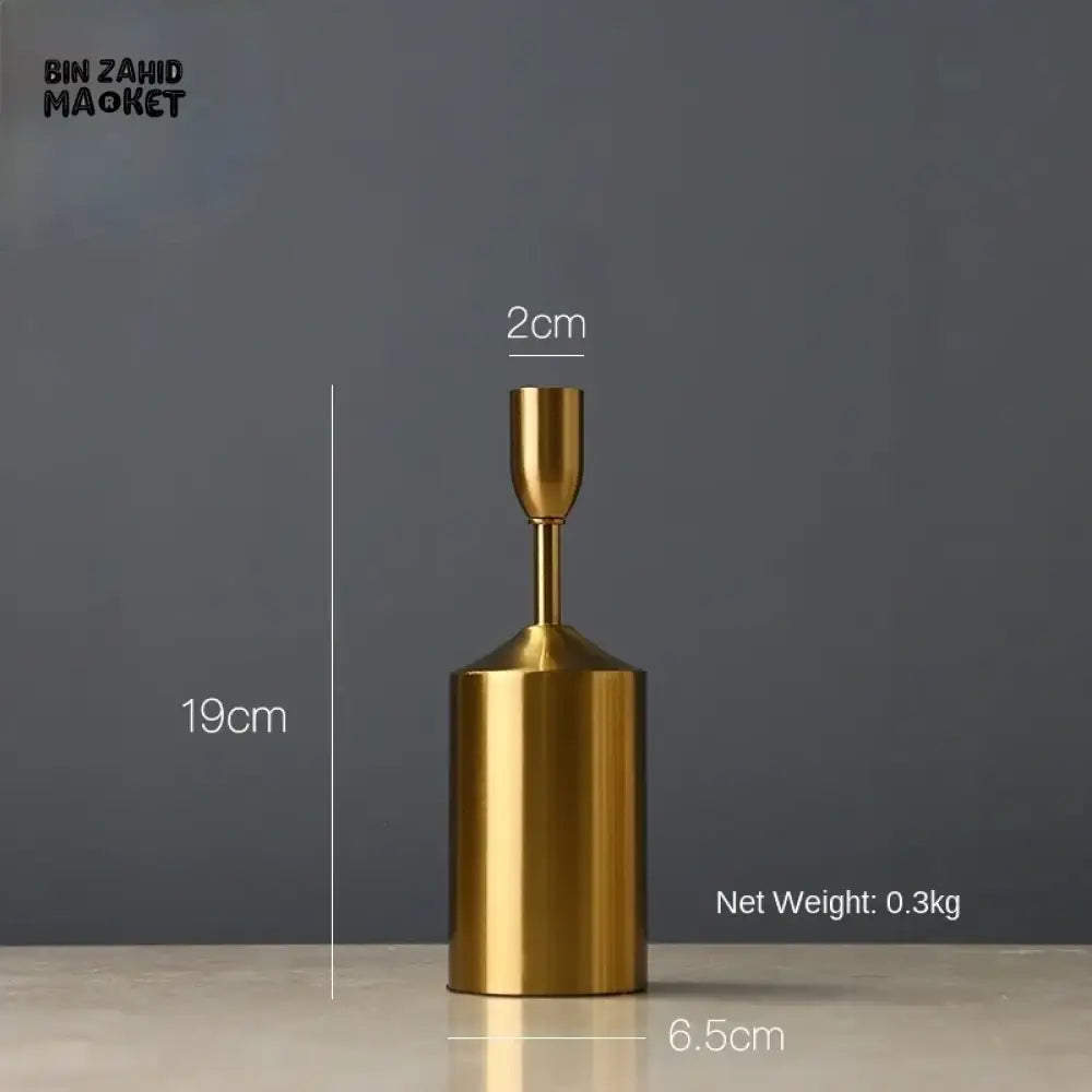 METAL GOLDEN CANDLE HOLDER 6 PIECES SET – LUXURY DECORATIVE CANDLE STANDS FOR HOME & EVENTS