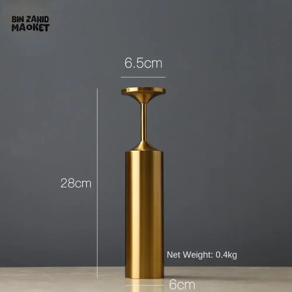 METAL GOLDEN CANDLE HOLDER 6 PIECES SET – LUXURY DECORATIVE CANDLE STANDS FOR HOME & EVENTS