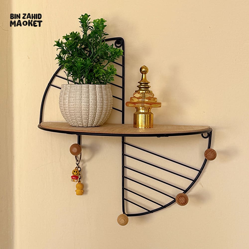 METAL WALL-MOUNTED STORAGE SHELF Alpha