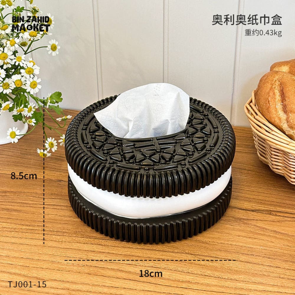 MIMO PVC RESIN COOKIE DESIGN ROUND TISSUE BOX HOLDER - Tissue Boxes