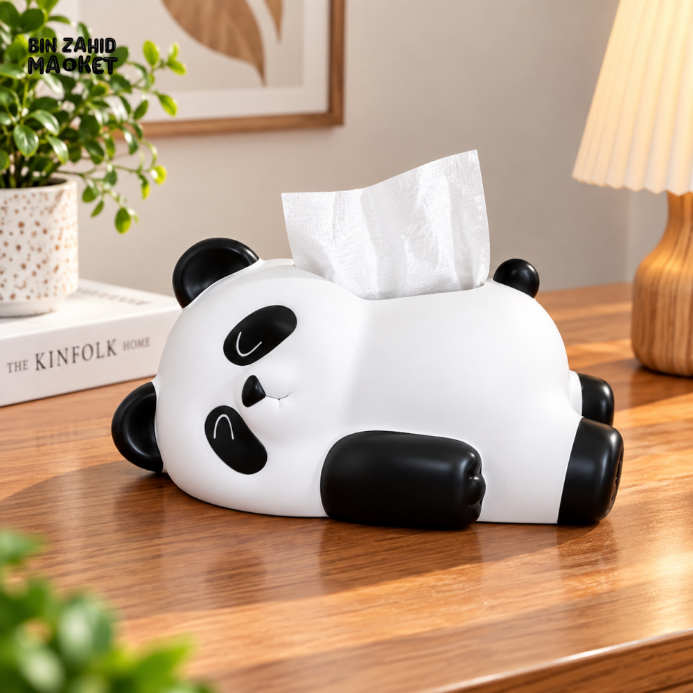 MIMO CUTE PANDA-SHAPED DECORATIVE TISSUE BOX HOLDER – BLACK & WHITE