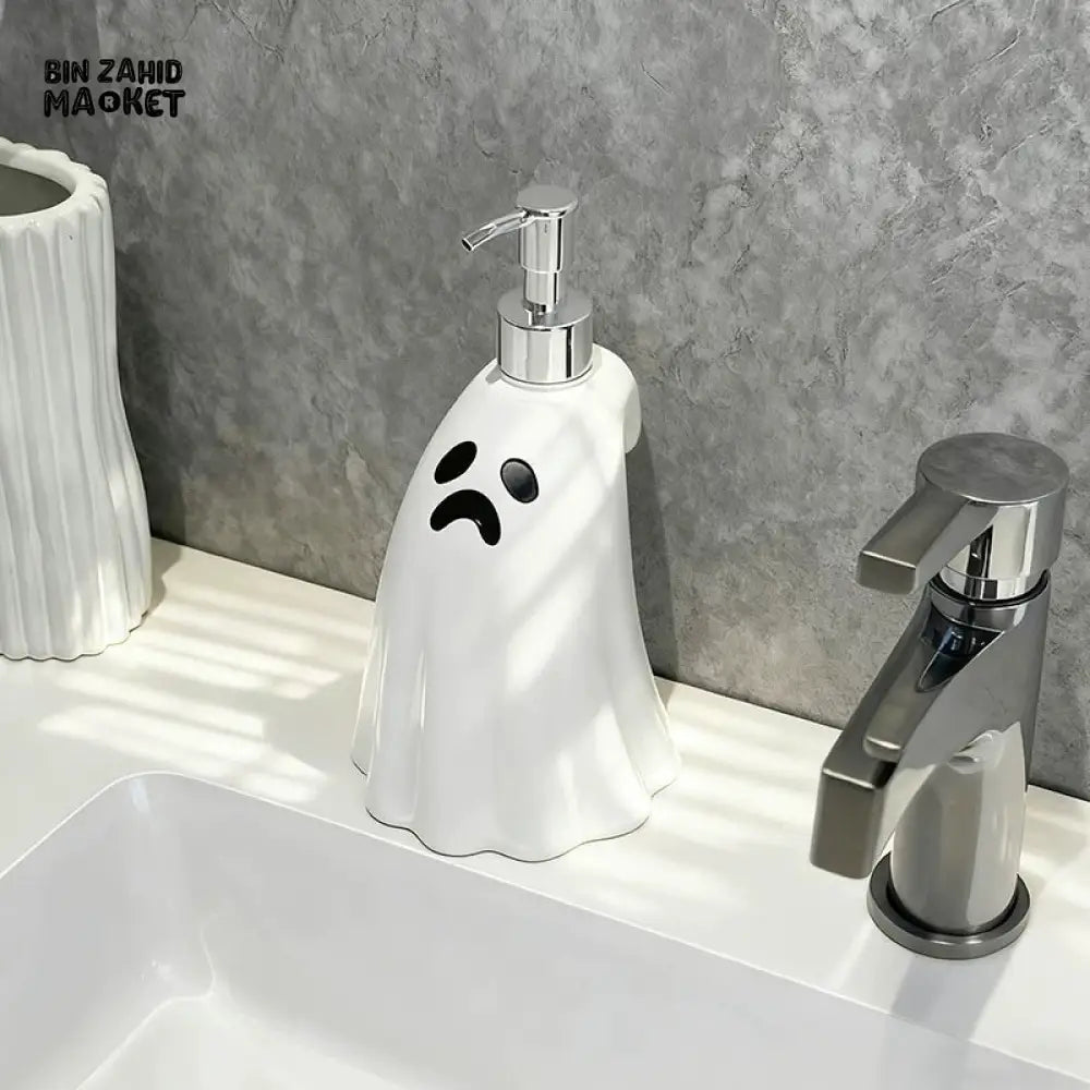 MIMO PVC RESIN GHOST DESIGN LIQUID SOAP DISPENSER WITH SILVER PUMP - Soap & Toothbrush Accessories
