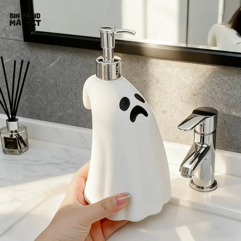 MIMO PVC RESIN GHOST DESIGN LIQUID SOAP DISPENSER WITH SILVER PUMP - Soap & Toothbrush Accessories