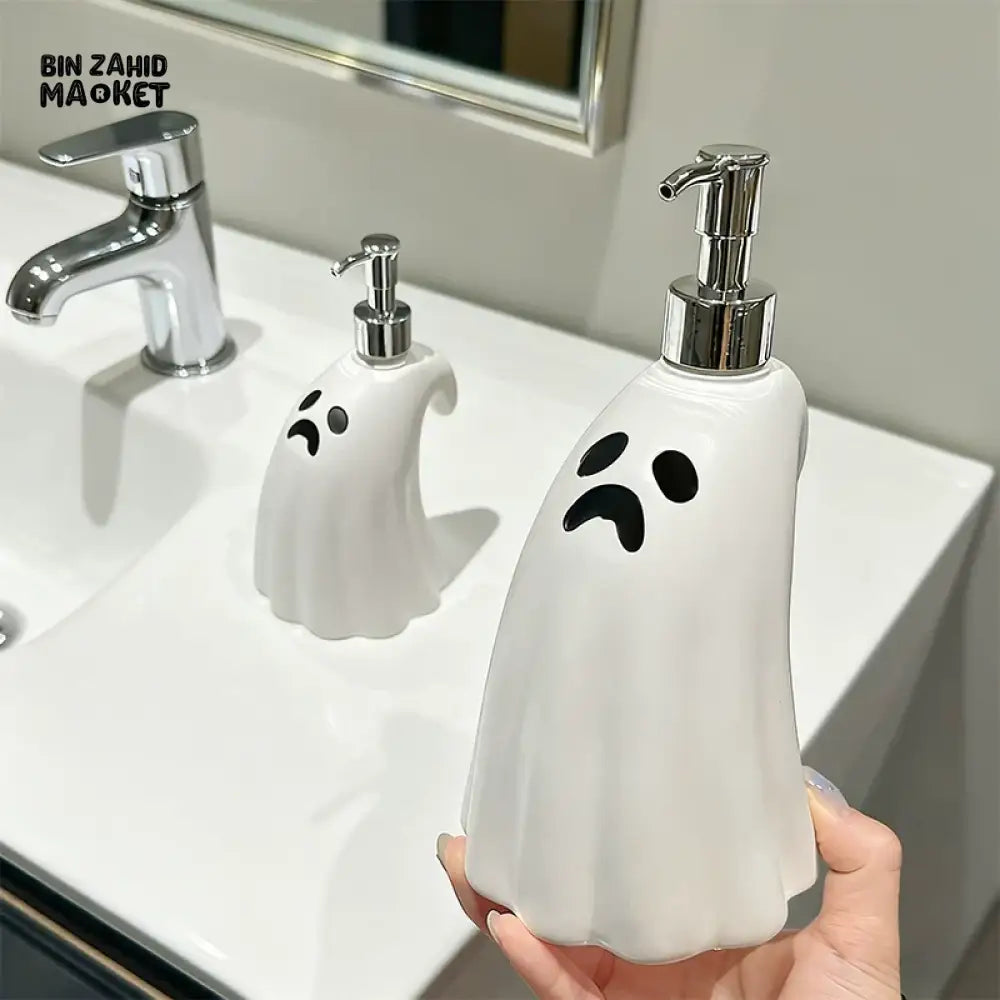 MIMO PVC RESIN GHOST DESIGN LIQUID SOAP DISPENSER WITH SILVER PUMP - Soap & Toothbrush Accessories