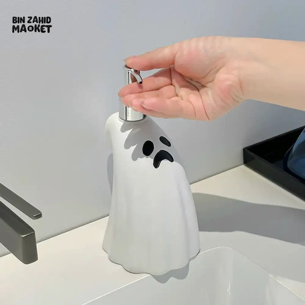 MIMO PVC RESIN GHOST DESIGN LIQUID SOAP DISPENSER WITH SILVER PUMP - Soap & Toothbrush Accessories