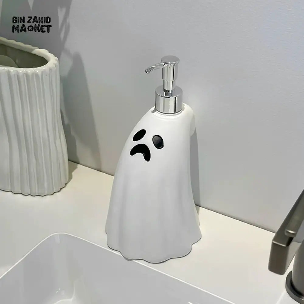 MIMO PVC RESIN GHOST DESIGN LIQUID SOAP DISPENSER WITH SILVER PUMP - Soap & Toothbrush Accessories